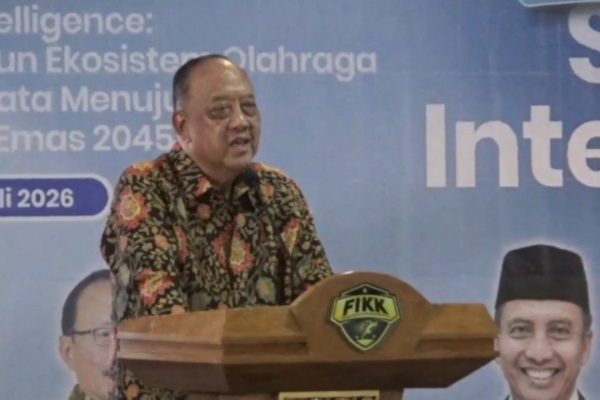 Ketua Umum KONI Pusat Marciano Norman menyampaikan persiapan PON 2028 di Surabaya.